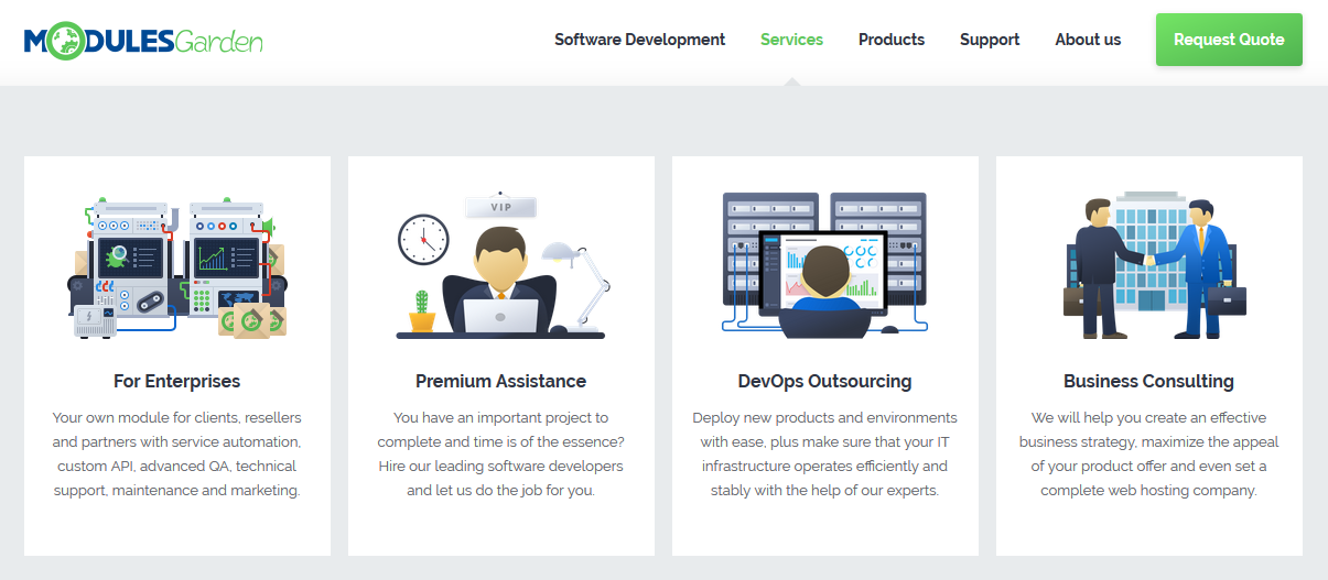 ModulesGarden Services - For Enterprises, Premium Assistance, DevOps Outsourcing, Business Consulting