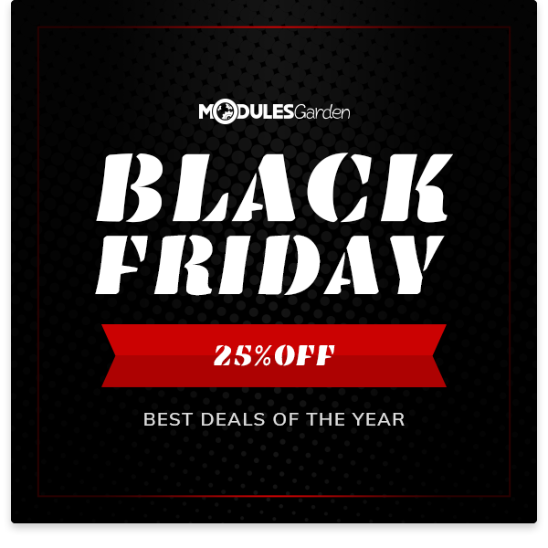 Black Friday 2018 Discount - ModulesGarden 