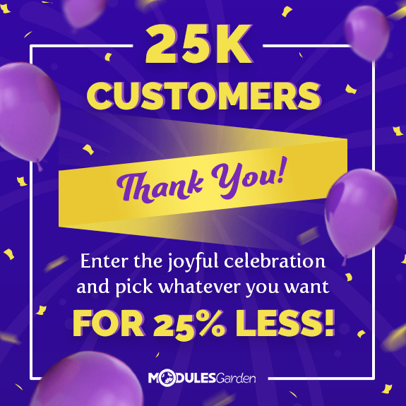 25,000 Customers Promotion at ModulesGarden