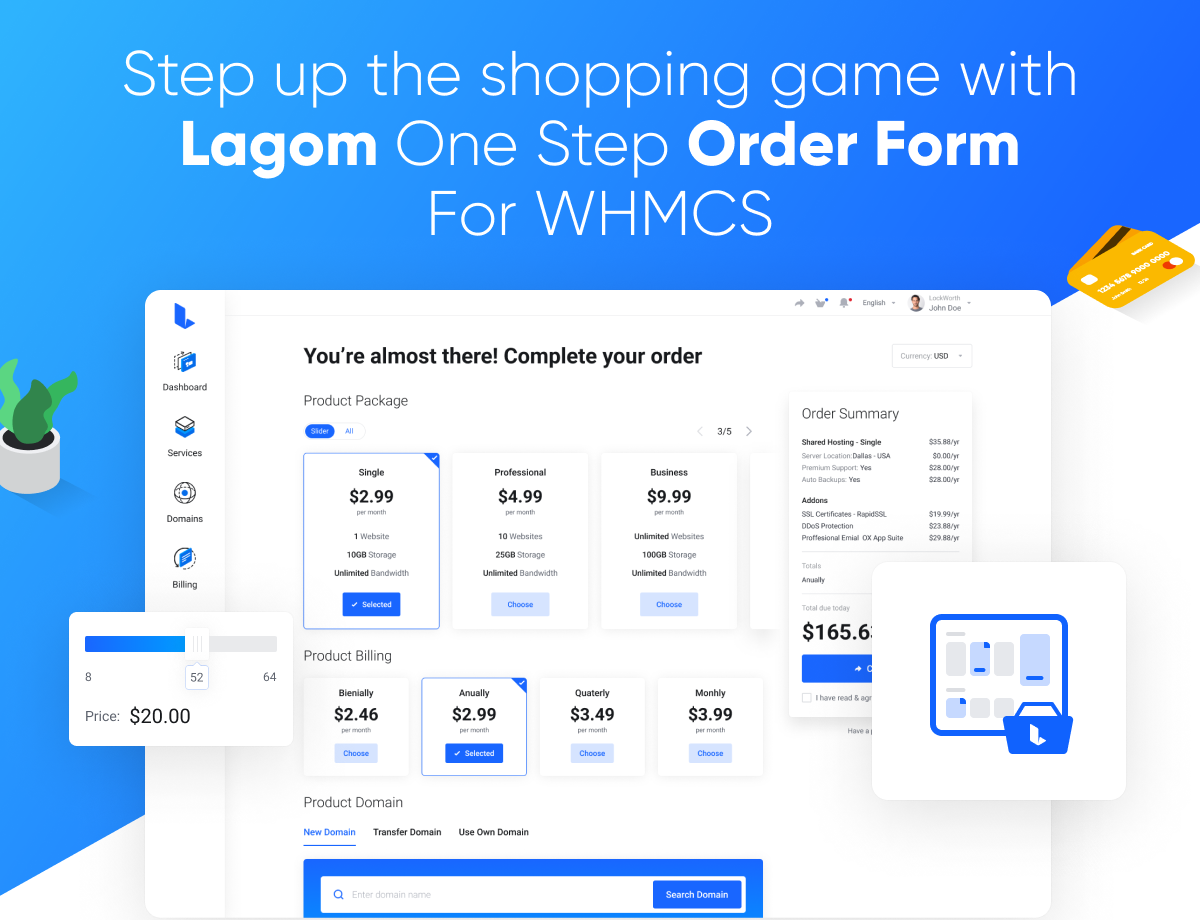 Lagom One Step Order For For WHMCS by ModulesGarden and RS Studio