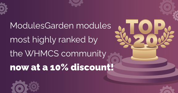 Promotion For ModulesGarden Bestsellers - 10% Discount For Top 20 WHMCS Modules