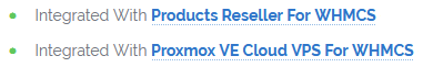 ModulesGarden Proxmox VE VPS For WHMCS - Modules Integration