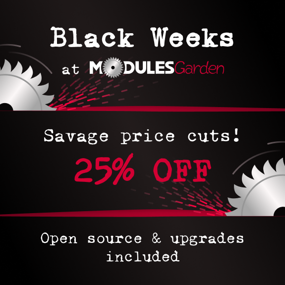 Black Week Madness at ModulesGarden - Save Price Cuts - 25% OFF WHMCS Modules
