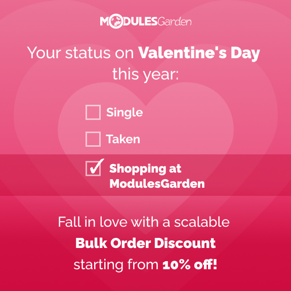Valentine's Day promotion at ModulesGarden