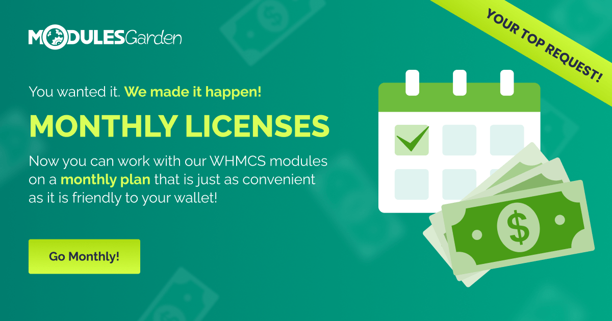 Monthly Licenses - ModulesGarden