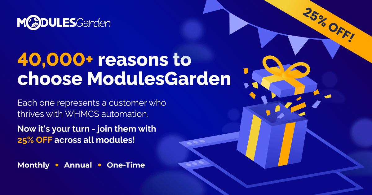 40K Customers at ModulesGarden - Promotion